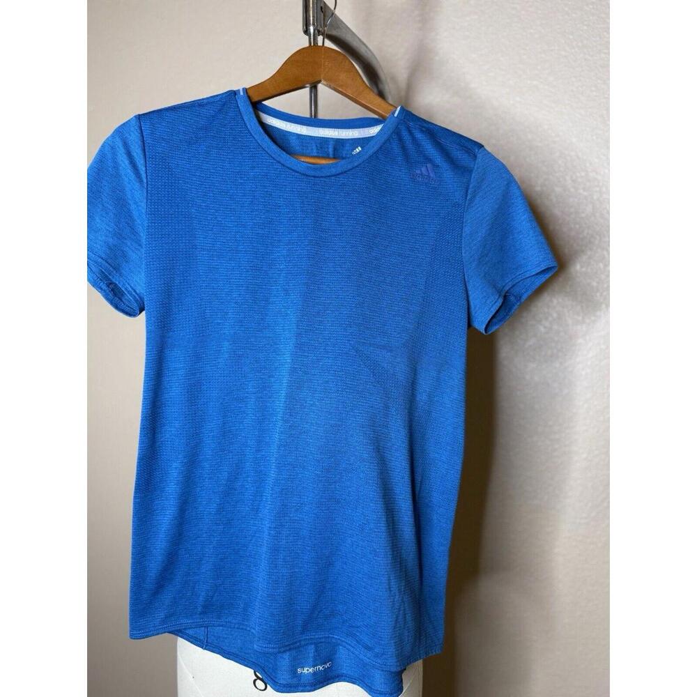 Adidas Climalite Supernova Shirt Mens Size M Blue Short Sleeve
